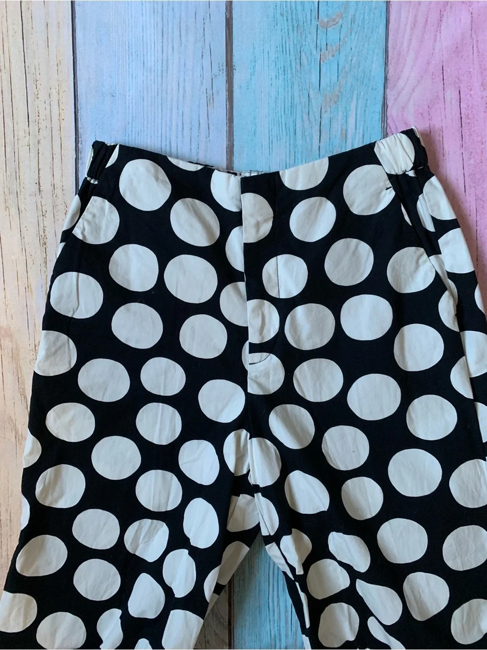 Marimekko Black and White Polka Dot Cropped pants and top Set - Picture 8 of 11